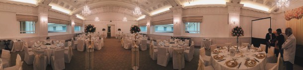 A pano shot of his family viewing the Straits Room taken by my future brother-in-law.
