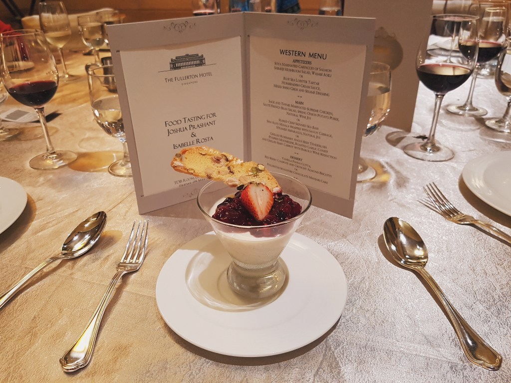 Wedding Reception Food Tasting at Fullerton&nbsp;Hotel