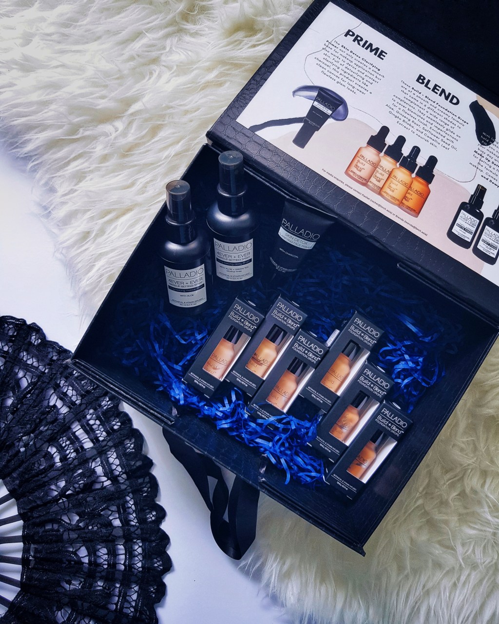 Palladio Skin Detox Clarifying Primer, Build+Blend Foundation Drops and 4EVER+EVER Setting&nbsp;Spray