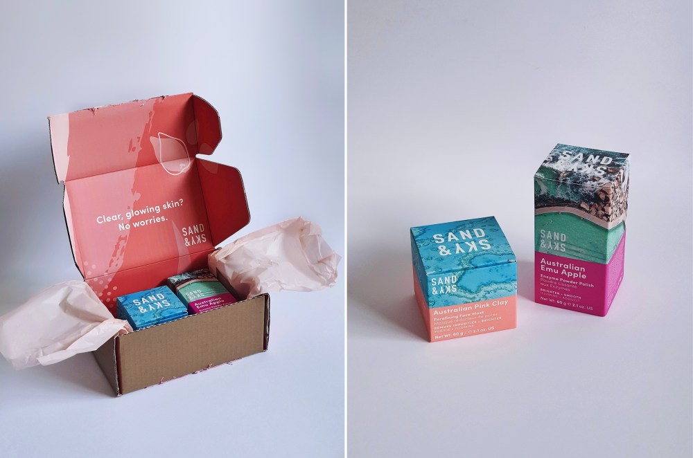 Sand & Sky Australian Emu Apple Enzyme Powder Polish and Australian Pink Clay Mask