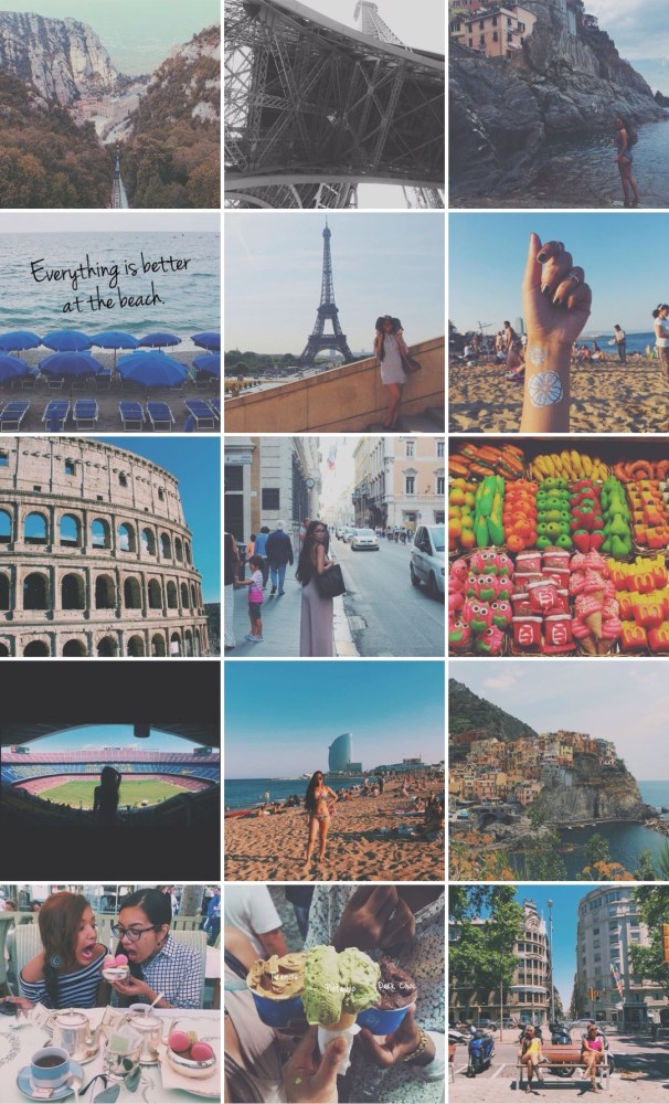 @lovebellavida Instagram Feed through the years 2015