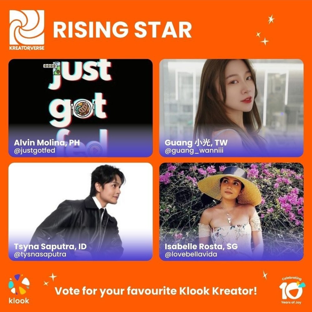 Klook Kreatorverse 2024 Rising Star Nomination