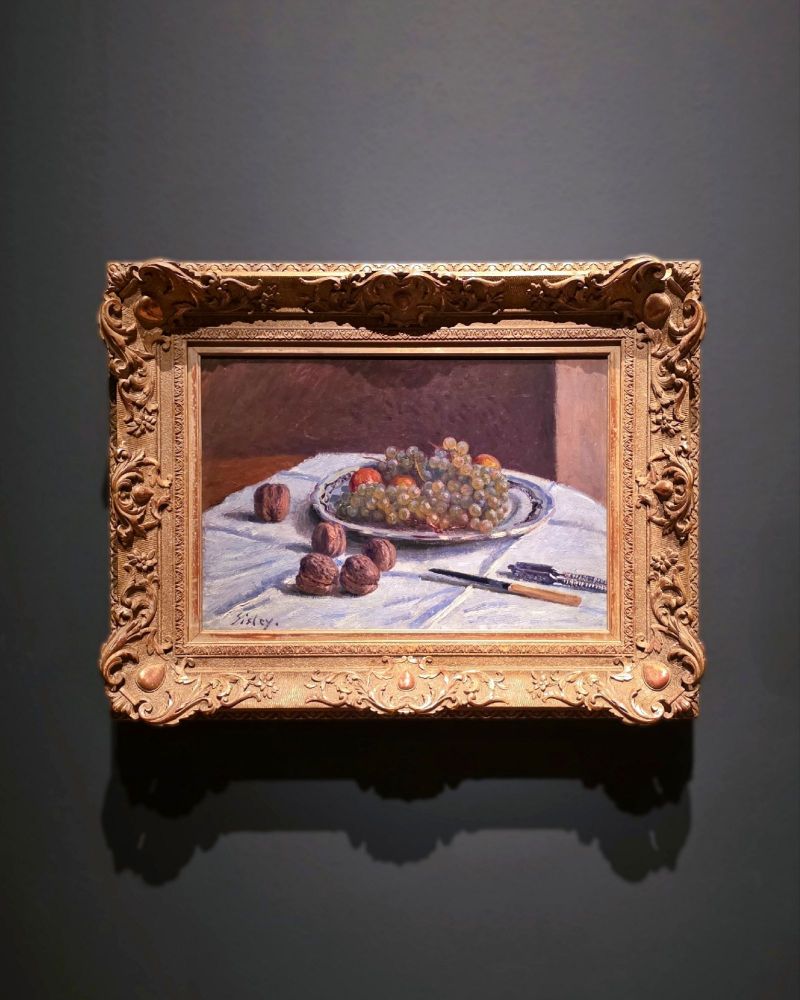 Grapes and Walnuts on a Table by Alfred Sisley at Into the Modern: Impressionism from the Museum of Fine Arts, Boston at National Gallery Singapore